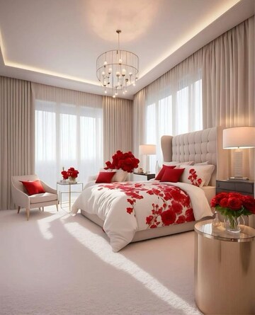 Bedroom in 3 BHK Apartment at Transcon Triumph Tower, Andheri West – for Sale