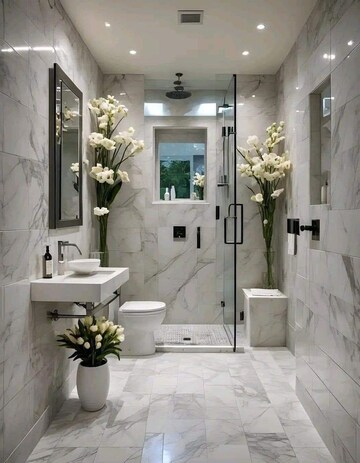 Bathroom in 3 BHK Apartment at Adani Western Heights Sky Apartments, Andheri West – for Sale
