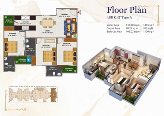 3 BHK Apartment For Resale in Sharda Nagar Lucknow  7668302