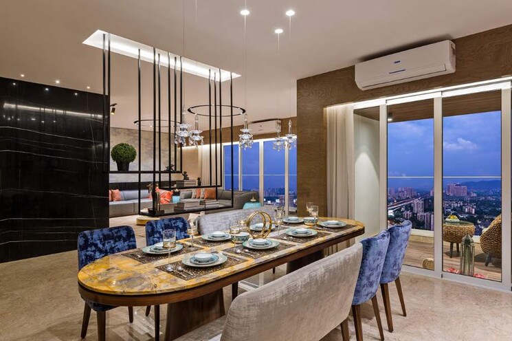 Living Room, sheth-avalon 4 Bedroom 1624 Sq.Ft. Apartment In Laxmi Nagar Thane 7670387