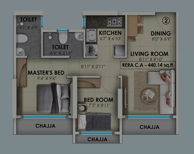 undefined, sumer-prime 2 Bedroom 440 Sq.Ft. Apartment In Lower Parel Mumbai 7670916