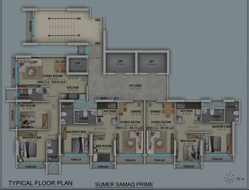Floor Plan in 2 BHK Apartment at Sumer Prime, Lower Parel – for Sale