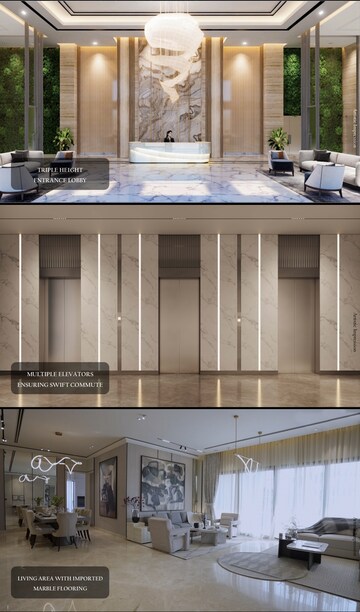 Kitchen in 3 BHK Apartment at M3M Trump Tower, Sector 65 – for Sale