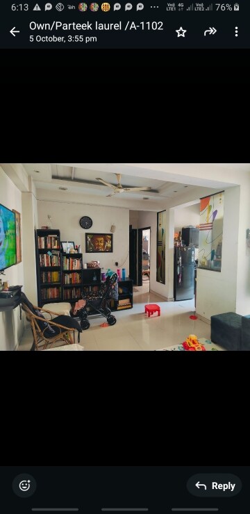 Living Room in 2.5 BHK Apartment at Prateek Laurel, Sector 120 – for Sale