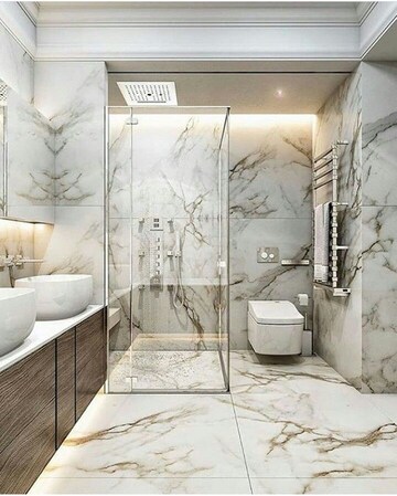 Bathroom in 3 BHK Apartment at Rustomjee Verdant Vistas, Majiwada – for Sale