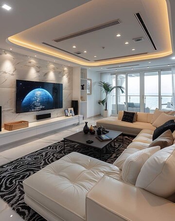 Living Room in 3 BHK Apartment at Hiranandani Estate, Ghodbunder Road – for Sale