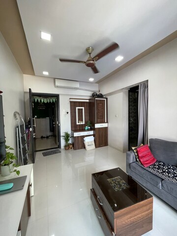 Living Room in 1 BHK Apartment at Sheth Midori, Dahisar East – for Sale