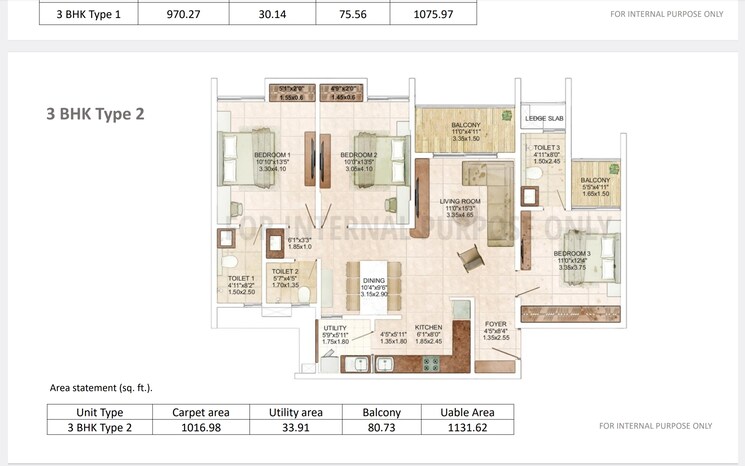 Floor Plan, rohan-saroha 2 Bedroom 830 Sq.Ft. Apartment In Bhugaon Pune 7681685