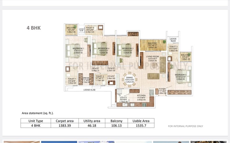 Floor Plan, rohan-saroha 2 Bedroom 830 Sq.Ft. Apartment In Bhugaon Pune 7681685