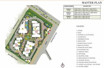 Master Plan in 3 BHK Apartment at Prestige Beverly Hills, Kokapet – for Sale