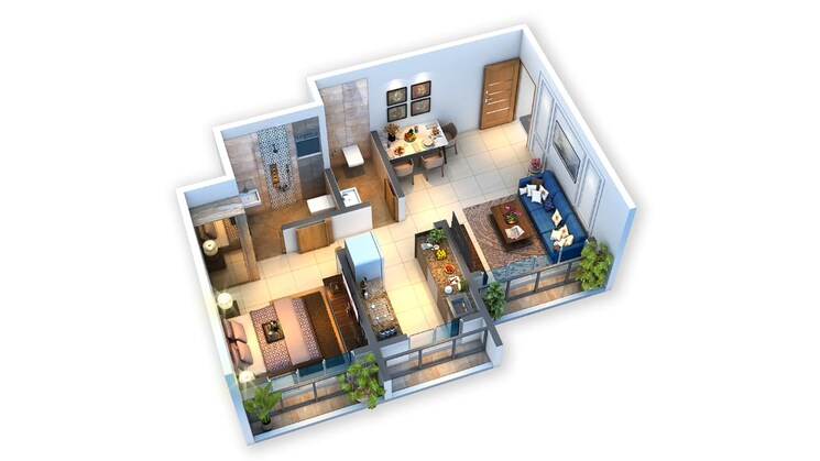 Floor Plan, samaira-opulence 2 Bedroom 712 Sq.Ft. Apartment In Vasai East Palghar 7681846