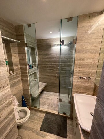 Bathroom in 1 BHK Apartment at Bela Rose Apartment, Bandra West – for Rent