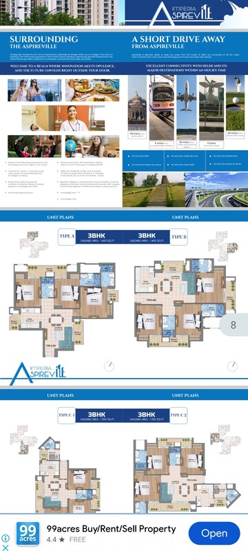 Floor Plan in 3 BHK Apartment at Imperia Prideville, Sector 25 Yamuna Expressway – for Sale