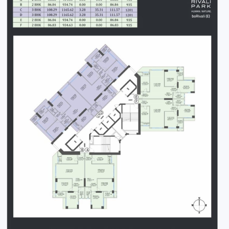 Master Plan, cci-rivali-park 2 Bedroom 814 Sq.Ft. Apartment In Magathane Mumbai 7687386