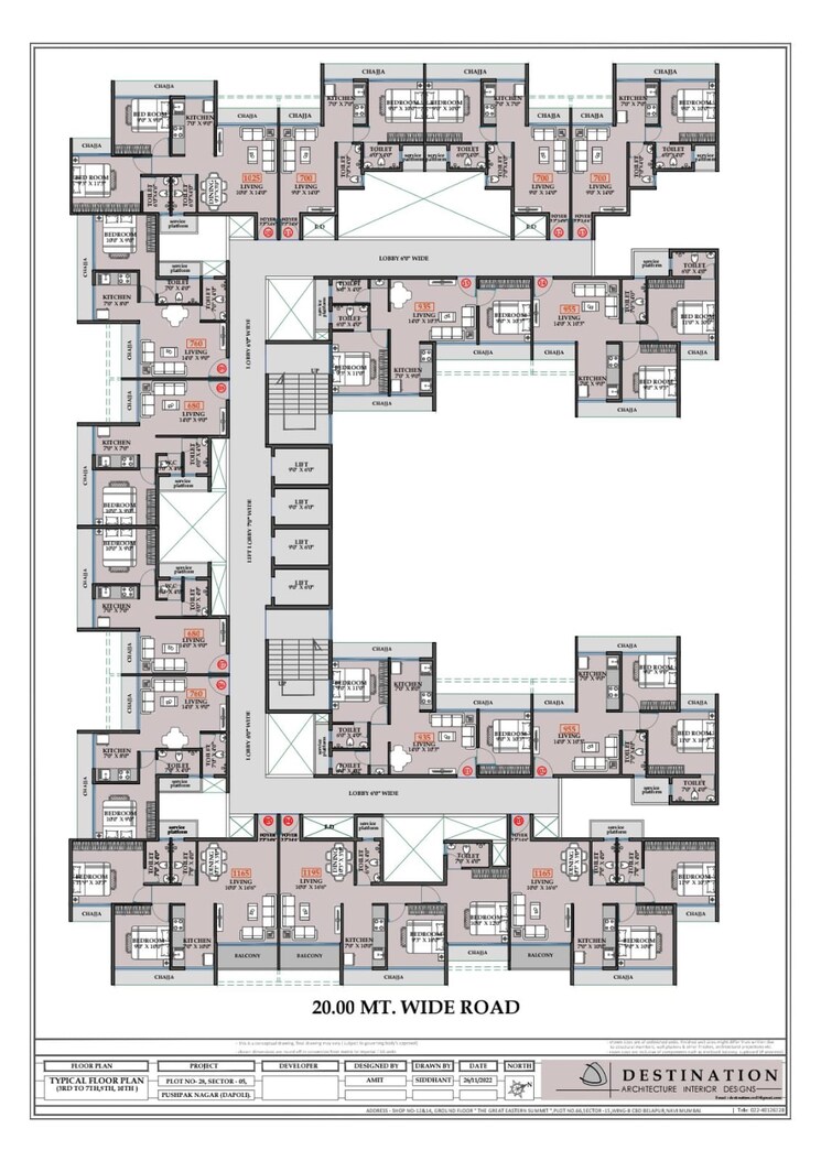 Floor Plan, shreeji-neelkanth 1 Bedroom 680 Sq.Ft. Apartment In Pushpak Nagar Navi Mumbai 7687794