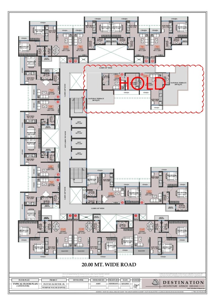 Floor Plan, shreeji-neelkanth 1 Bedroom 680 Sq.Ft. Apartment In Pushpak Nagar Navi Mumbai 7687794