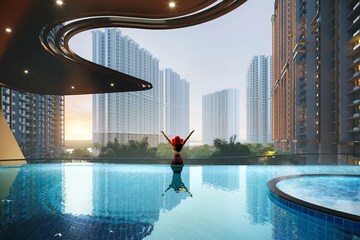 Swimming Pool in 4 BHK Apartment at Signature Global Twin Tower DXP, Sector 84 – for Sale