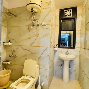 Bathroom in 3 BHK Builder Floor at Chattarpur – for Sale
