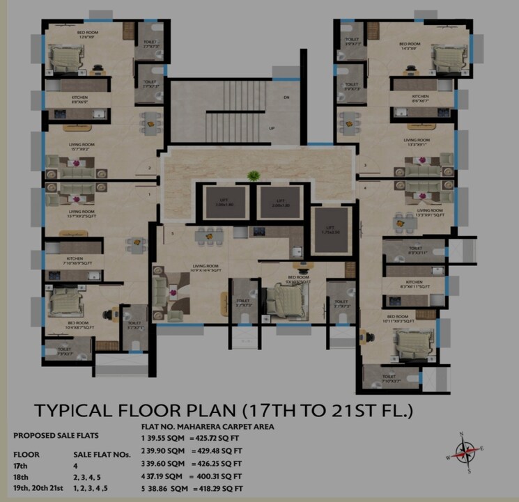 Floor Plan, podar-avanta-heights 1 Bedroom 400 Sq.Ft. Apartment In Parel Mumbai 7694969