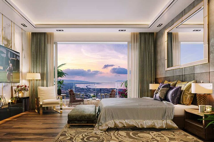 Living Room, l-t-crescent-bay-t2 3 Bedroom 1150 Sq.Ft. Apartment In Parel Mumbai 7698549