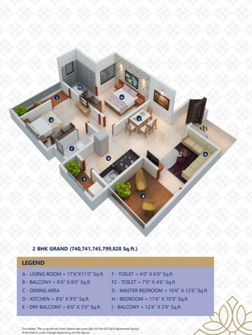 Floor Plan in 2 BHK Apartment at Mahalaxmi Elegance, Undri – for Sale