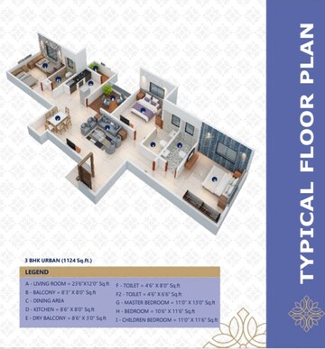 Floor Plan in 2 BHK Apartment at Mahalaxmi Elegance, Undri – for Sale