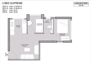Floor Plan in 2 BHK Apartment at LnT Centrona, Ghatkopar East – for Sale