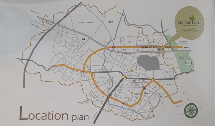 Map Location, kashish-manor-one 1 Bedroom 895 Sq.Ft. Apartment In Sector 111 Gurgaon 7702515