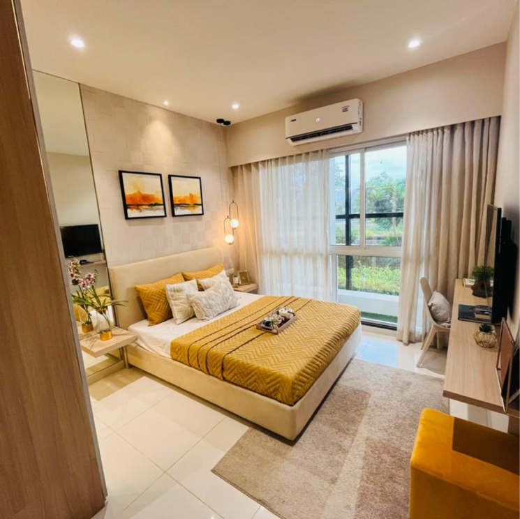 Living Room, rosa-vista 1 Bedroom 450 Sq.Ft. Apartment In Pratha Pushp Society Thane 7704598