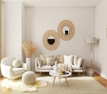 Living Room in 3 BHK Apartment at Mantra Sky Homes, Magarpatta City – for Sale
