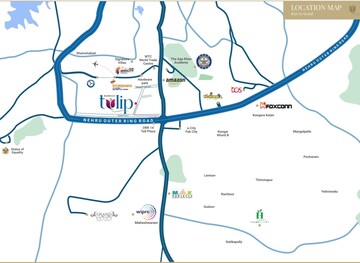 3 BHK Apartment – Map Location View at Rubrick Tulip, Tukkuguda - for Sale