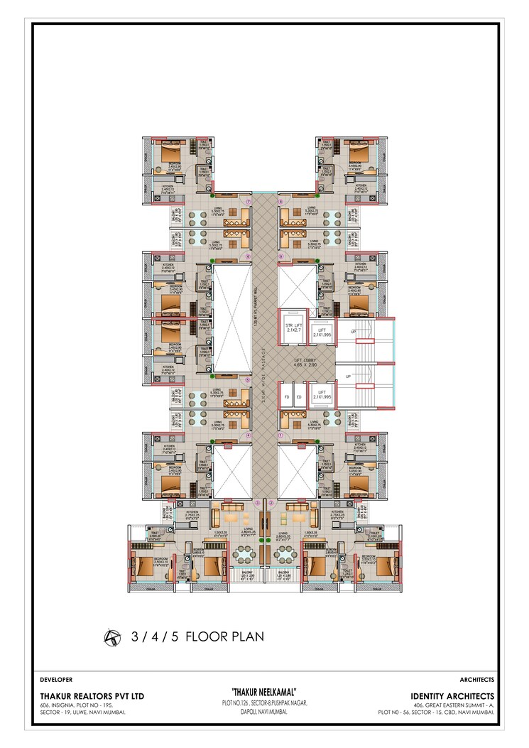 Master Plan, thakur-neelkamal 1 Bedroom 765 Sq.Ft. Apartment In Pushpak Nagar Navi Mumbai 7707784