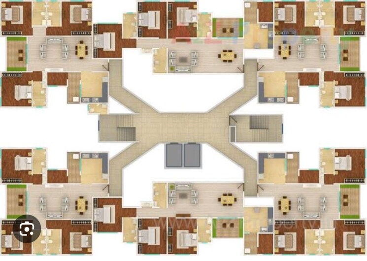 Floor Plan, konark-karia-riva 3 Bedroom 1400 Sq.Ft. Apartment In Mundhwa Pune 7711643