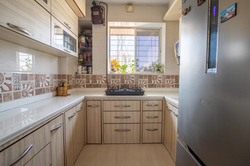 Kitchen in 1 BHK Apartment at Ashar Metro Towers, Vartak Nagar – for Sale