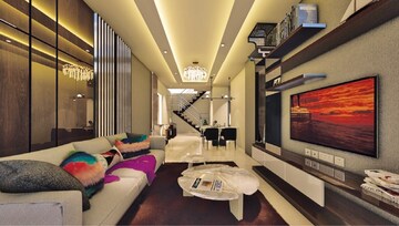 Living Room in 3 BHK Penthouse at Miramar – for Sale