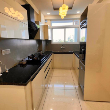 Kitchen in 3 BHK Apartment at The Suman Marvelous, Vip Road – for Sale