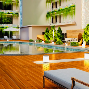 Swimming Pool in 4 BHK Apartment at Ekana Ontario, Sushant Golf City – for Sale