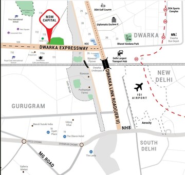 3.5 BHK Apartment – Map Location View at M3M Capital, Sector 113 - for Sale