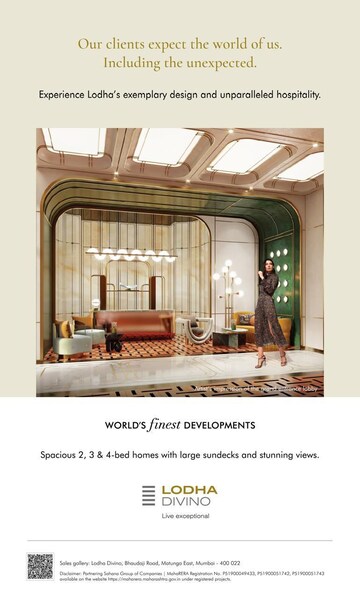 Living Room in 3 BHK Builder Floor at Lodha Divino, Matunga East – for Sale