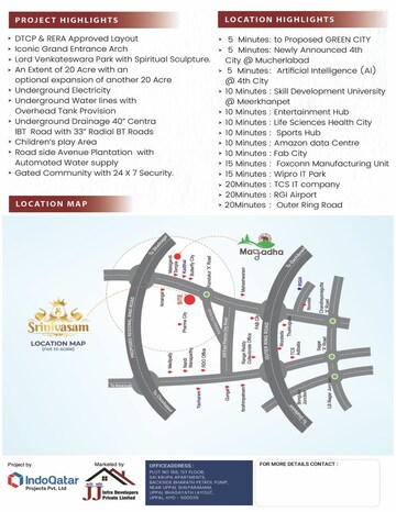  Plot For Sale in Indo Magadha, Kadthal