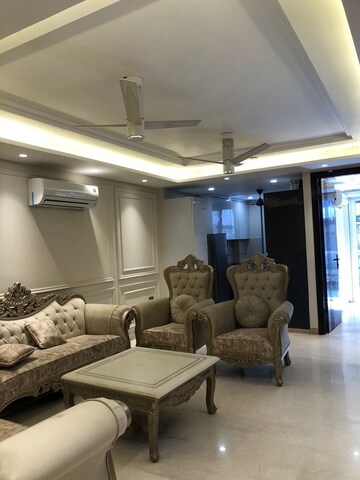 Living Room in 3.5 BHK Builder Floor at Kohat Enclave – for Sale