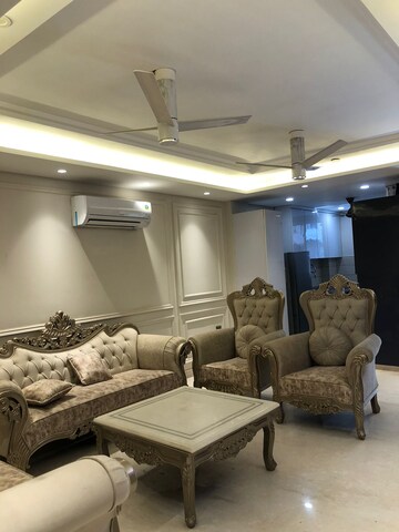 Living Room in 3.5 BHK Builder Floor at Kohat Enclave – for Sale