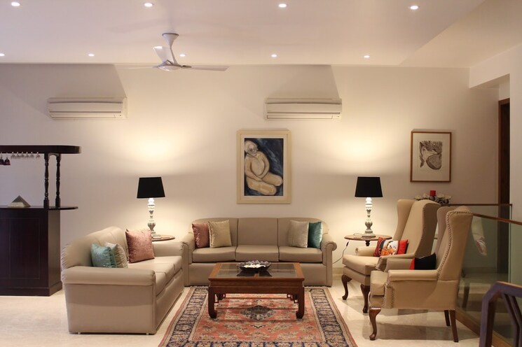 Living Room, crown-imperial 4 Bedroom 3200 Sq.Ft. Apartment In Roadpali Navi Mumbai 7731995