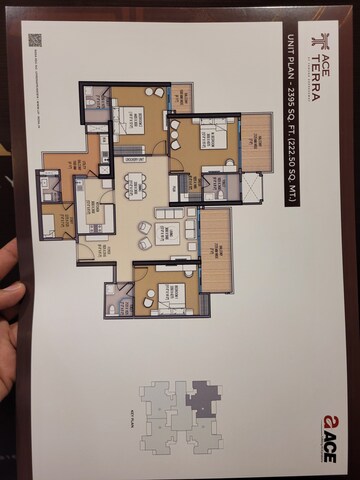 Floor Plan in 3 BHK Apartment at ACE Terra, Sector 22d Yamuna Expressway – for Sale