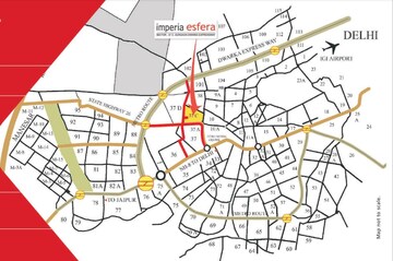 4 BHK Apartment – Map Location View at Imperia Esfera, Sector 37c - for Sale