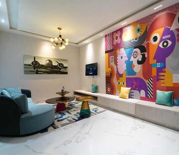 Living Room in 3.5 BHK Builder Floor at DLF Gardencity Enclave, Sector 93 – for Sale