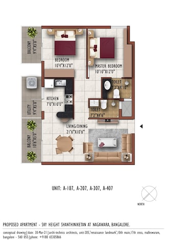 2 BHK Apartment For Resale in Kadugondanahalli Bangalore  7734592