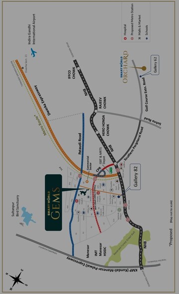 2.5 BHK Apartment – Map Location View at M3M Soulitude, Sector 89 - for Sale