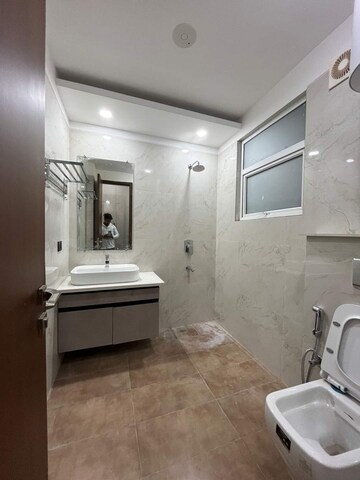 Bathroom in 3 BHK Builder Floor at Chattarpur – for Sale