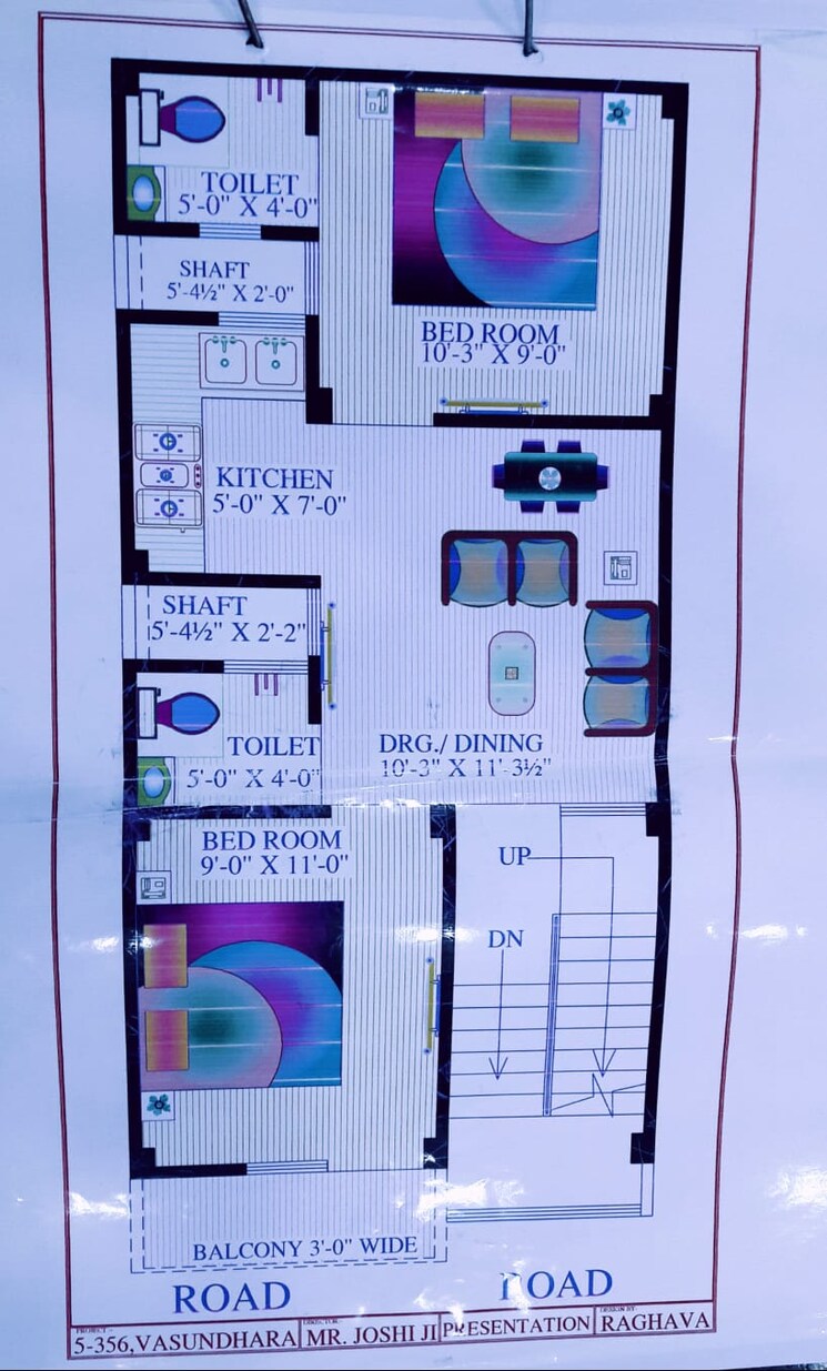 Floor Plan, vasundhara sector 5 2 Bedroom 50 Sq.Mt. Builder Floor In Vasundhara Sector 5 Ghaziabad 7737149